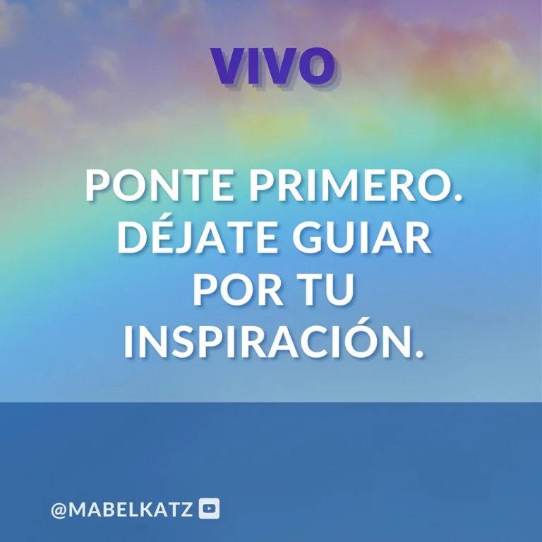 ponte primero dejate guiar por tu inspiración